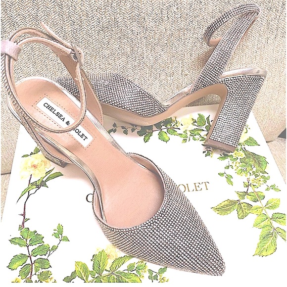 Chelsea & Violet Mary Rhinestone Heels - Picture 3 of 8